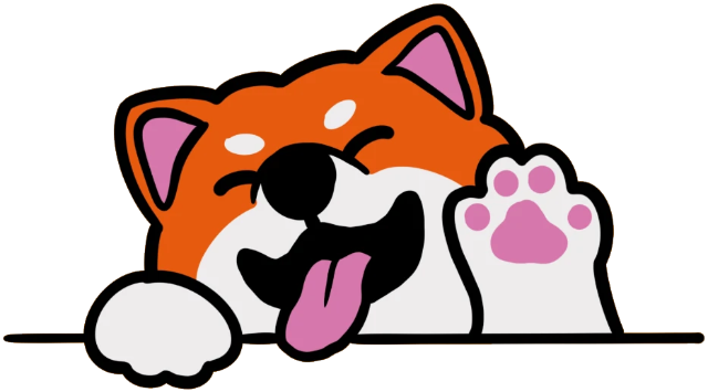 Small Happy smiling puppy logo